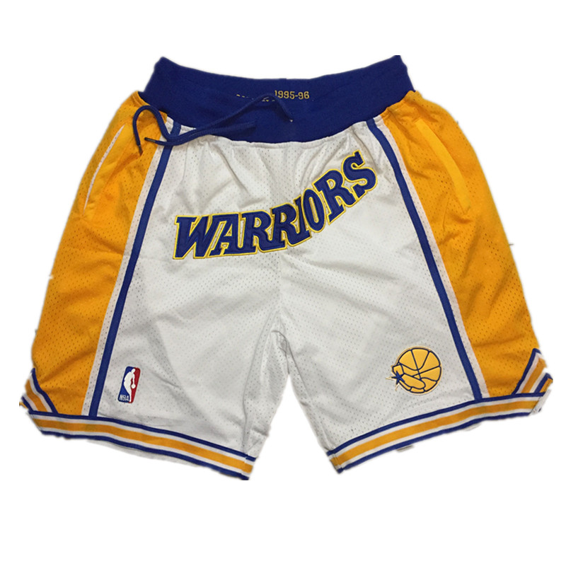 Warriors White 1995-96 White Just Don Throwback Shorts Warriors White 1995-96 White Just Don Throwback Shorts