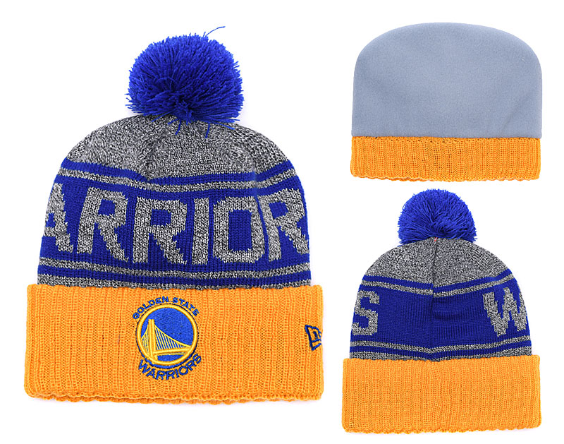 Warriros Fresh Logo Gray Pom Knit Hat YD