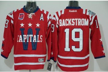 Washington Capitals #19 Nicklas Backstrom 2015 Winter Classic Red 40th Anniversary Stitched NHL Jersey