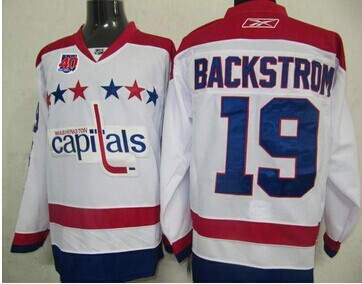Washington Capitals #19 Nicklas Backstrom White 2011 Winter Classic Vintage(40th Anniversary) Stitched NHL Jersey