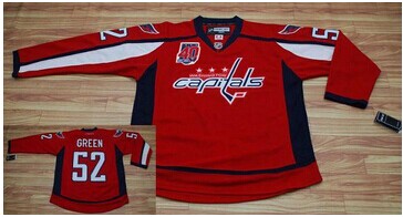 Washington Capitals #52 Mike Green Red(40th Anniversary) Stitched NHL Jersey