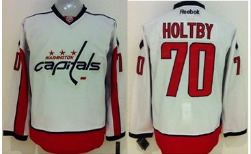 Washington Capitals #70 Braden Holtby White Stitched NHL Jersey