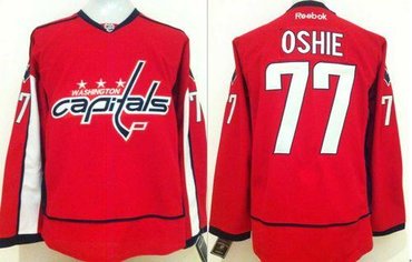 Washington Capitals #77 T.J Oshie Red Stitched NHL Jersey