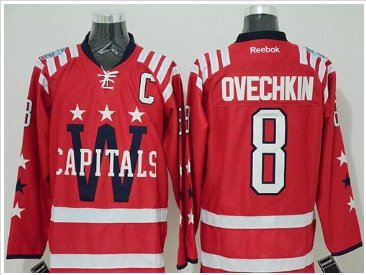 Washington Capitals #8 Alex Ovechkin 2015 Winter Classic Red Stitched NHL Jersey