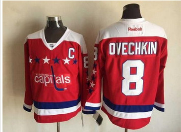 Washington Capitals #8 Alex Ovechkin Red Alternate Stitched NHL Jersey