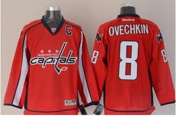 Washington Capitals #8 Alex Ovechkin Red Stitched NHL Jersey
