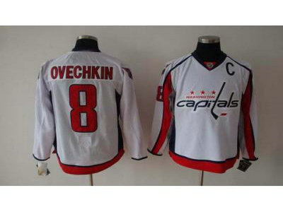 Washington Capitals 8 Alex Ovechkin white C patch