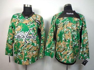 Washington Capitals Blank Camo Veterans Day Practice NHL Jersey