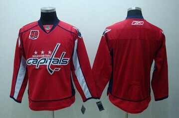 Washington Capitals Blank Red(40th Anniversary) Stitched NHL Jersey