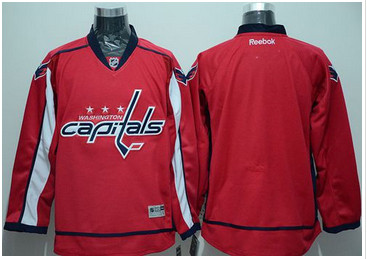 Washington Capitals Blank Stitched Red NHL Jersey