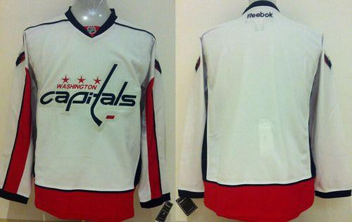 Washington Capitals Blank Stitched White NHL Jersey