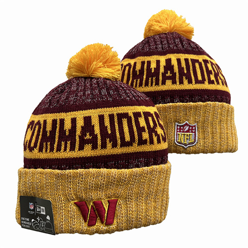 Washington Commanders  Team Logo Pom Knit Hat YD-1