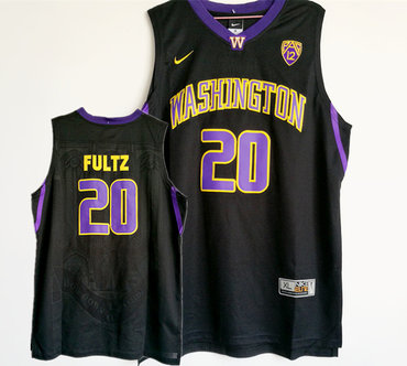 Washington Huskies 20 Markelle Fultz Black College Basketball Jersey