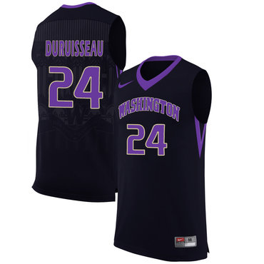 Washington Huskies 24 Devenir Duruisseau Black College Basketball Jersey