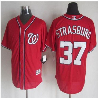 Washington Nationals #37 Stephen Strasburg Red New Cool Base Stitched Baseball jersey
