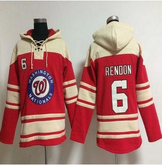 Washington Nationals #6 Anthony Rendon Red Sawyer Hooded Sweatshirt Baseball Hoodie Washington Nationals #6 Anthony Rendon Red Sawyer Hooded Sweatshirt Baseball Hoodie