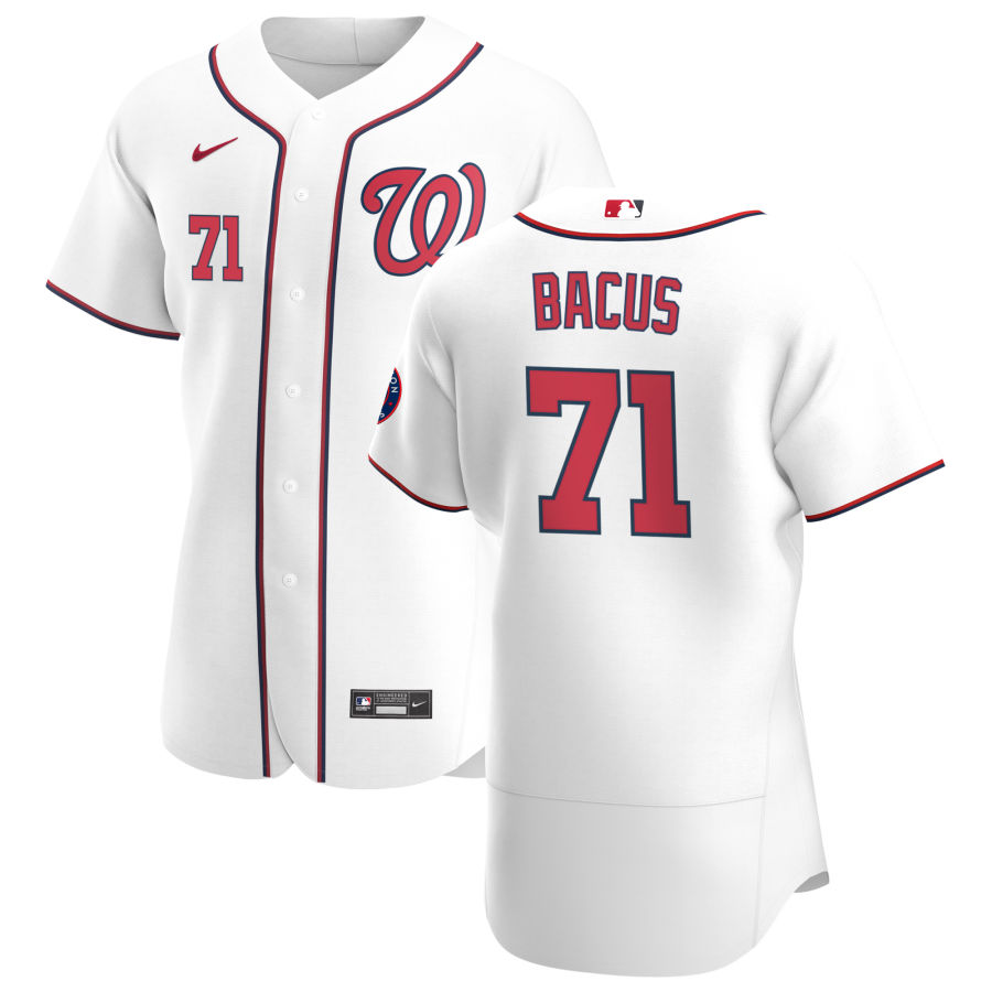 Washington Nationals #71 Dakota Bacus Men's Nike White Home 2020 Authentic Player MLB Jersey Washington Nationals #71 Dakota Bacus Men's Nike White Home 2020 Authentic Player MLB Jersey