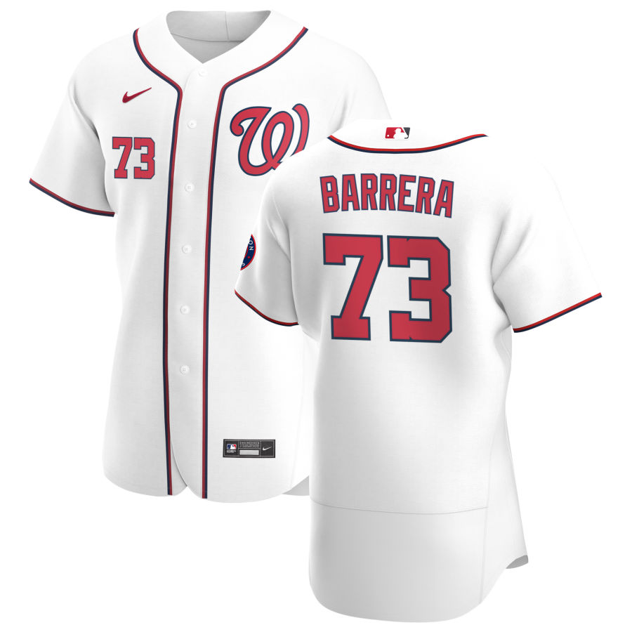 Washington Nationals #73 Tres Barrera Men's Nike White Home 2020 Authentic Player MLB Jersey Washington Nationals #73 Tres Barrera Men's Nike White Home 2020 Authentic Player MLB Jersey