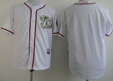 Washington Nationals Blank White 2013 USMC Cool Base Camo Number MLB Jerseys