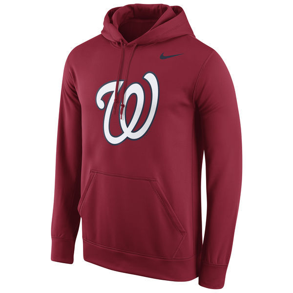Washington Nationals Burgundy Team Color Primary Logo Men's Pullover Hoodie Washington Nationals Burgundy Team Color Primary Logo Men's Pullover Hoodie