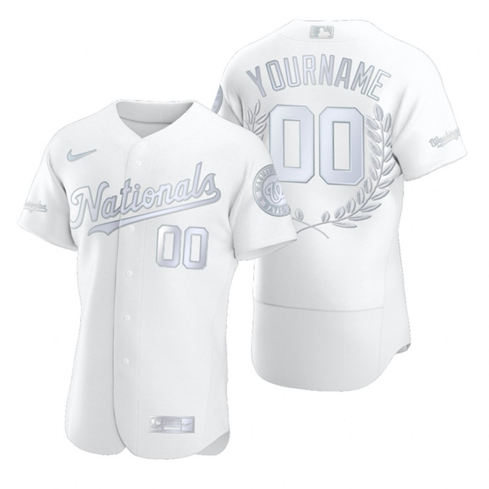 Washington Nationals Custom Men''s Nike Platinum MLB MVP Limited Player Edition Jersey Washington Nationals Custom Men''s Nike Platinum MLB MVP Limited Player Edition Jersey