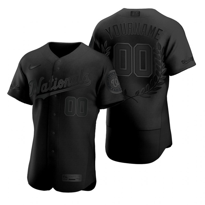 Washington Nationals Custom Men's Nike Black MLB MVP Limited Player Edition Jersey Washington Nationals Custom Men's Nike Black MLB MVP Limited Player Edition Jersey