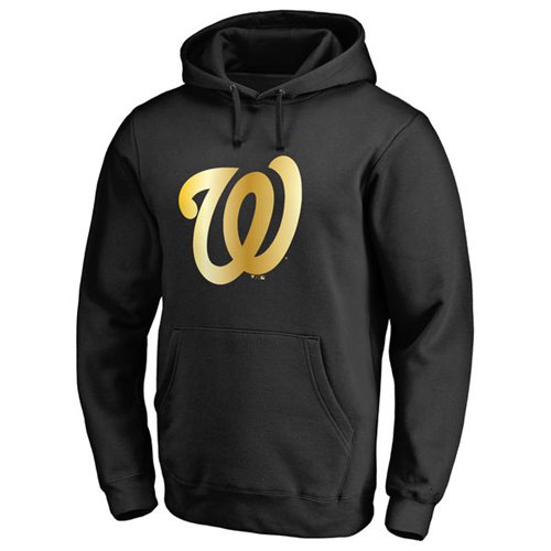 Washington Nationals Gold Collection Pullover Hoodie Black Washington Nationals Gold Collection Pullover Hoodie Black
