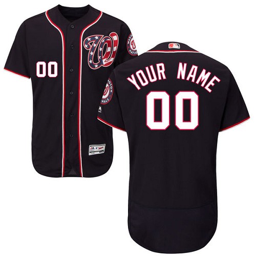 Washington Nationals Navy Men's Customized Flexbase Jersey Washington Nationals Navy Men's Customized Flexbase Jersey