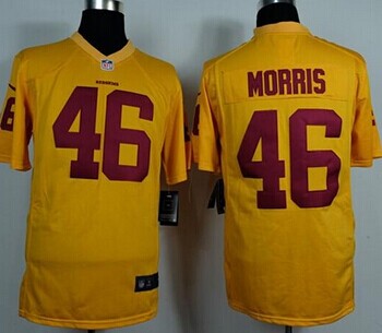 Washington Redskins #46 Alfred Morris Gold NFL Game Jersey Washington Redskins #46 Alfred Morris Gold NFL Game Jersey