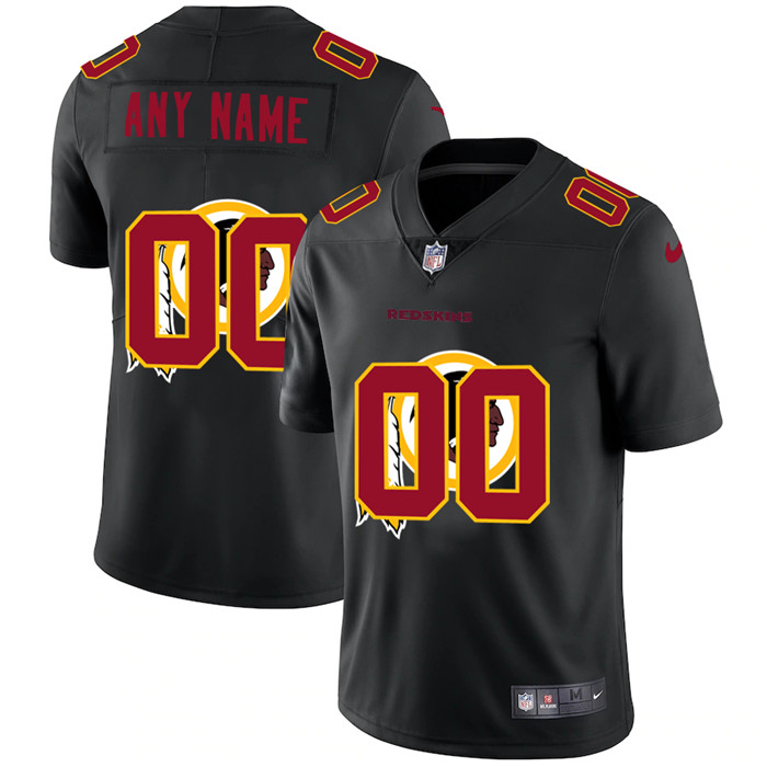 Washington Redskins Custom Men's Nike Team Logo Dual Overlap Limited NFL Jersey Black Washington Redskins Custom Men's Nike Team Logo Dual Overlap Limited NFL Jersey Black