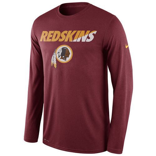 Washington Redskins Nike Burgundy Legend Staff Practice Long Sleeves Performance T-Shirt