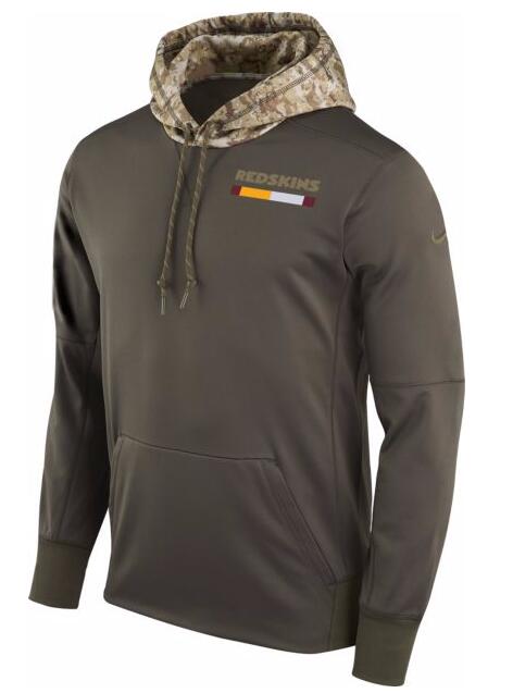Washington Redskins Nike Salute To Service Sideline Therma Pullover Hoodie Olive