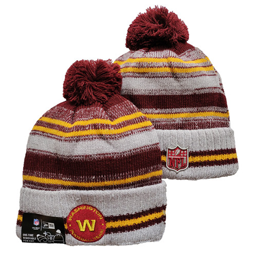 Washington Team Logo Pom Knit Hat  YD
