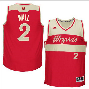 Washington Wizards #2 John Wall Red 2015-2016 Christmas Day Stitched NBA Jersey