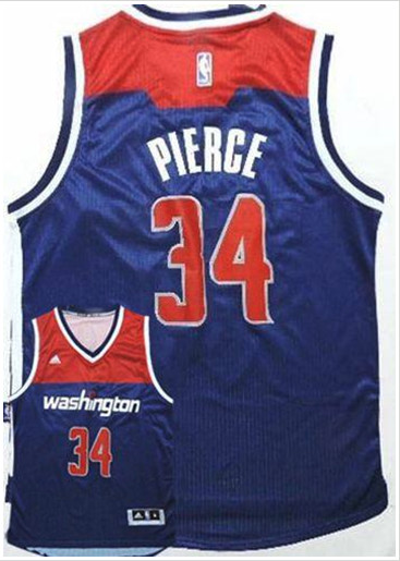 Washington Wizards #34 Paul Pierce Navy Blue Alternate Stitched NBA Jersey