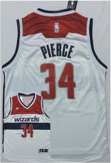 Washington Wizards #34 Paul Pierce New White Home Stitched NBA Jersey