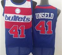 Washington Wizards #41 Wes Unseld Blue Bullets Throwback Stitched NBA Jersey