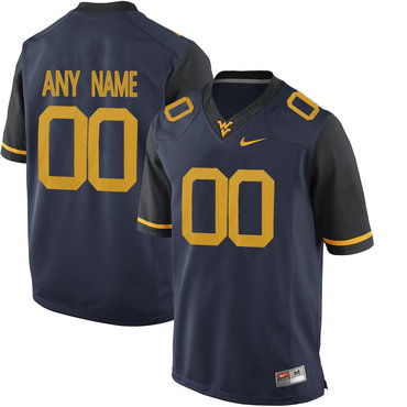 West Virginia Mountaineers Customized College Football Limited Jerseys - Blue West Virginia Mountaineers Customized College Football Limited Jerseys - Blue