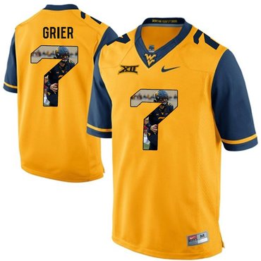 West Virginia Mountaineers Gold Will Grier College Football Portrait Jersey