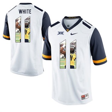 West Virginia Mountaineers White Kevin White College Football Portrait Jersey