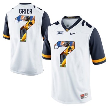 West Virginia Mountaineers White Will Grier College Football Portrait Jersey