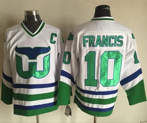 Whalers #10 Ron Francis White CCM Throwback Stitched NHL Jersey Whalers #10 Ron Francis White CCM Throwback Stitched NHL Jersey