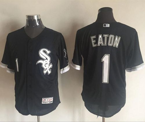 White Sox #1 Adam Eaton Black Flexbase Authentic Collection Stitched MLB Jersey