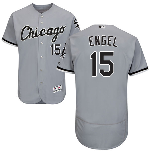 White Sox #15 Adam Engel Grey Flexbase Authentic Collection Stitched Baseball Jerseys