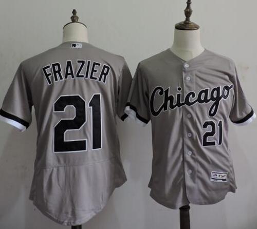 White Sox #21 Todd Frazier Grey Flexbase Authentic Collection Stitched MLB Jersey