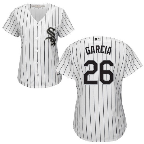 White Sox #26 Avisail Garcia White(Black Strip) Home Women's Stitched MLB Jersey White Sox #26 Avisail Garcia White(Black Strip) Home Women's Stitched MLB Jersey