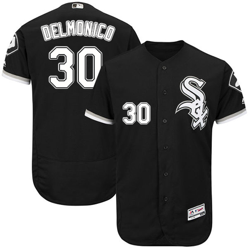 White Sox #30 Nicky Delmonico Black Flexbase Authentic Collection Stitched Baseball Jerseys