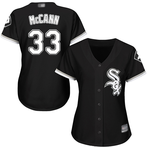 White Sox #33 James McCann Black Alternate Women's Stitched Baseball Jersey White Sox #33 James McCann Black Alternate Women's Stitched Baseball Jersey