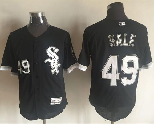 White Sox #49 Chris Sale Black Flexbase Authentic Collection Stitched MLB Jersey