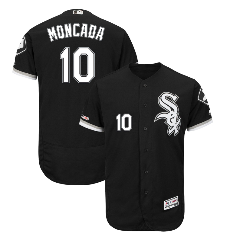 White Sox 10 Yoan Moncada Black 150th Flexbase Jersey